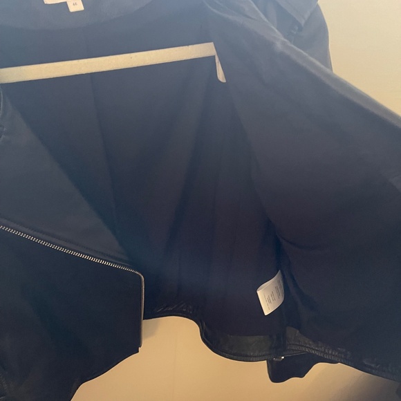 Sezane Zig Black Leather Jacket - 46 - Picture 7 of 8